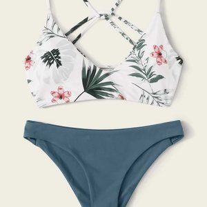 Floral Random Print Bikini Swimsuit Bikini Womens